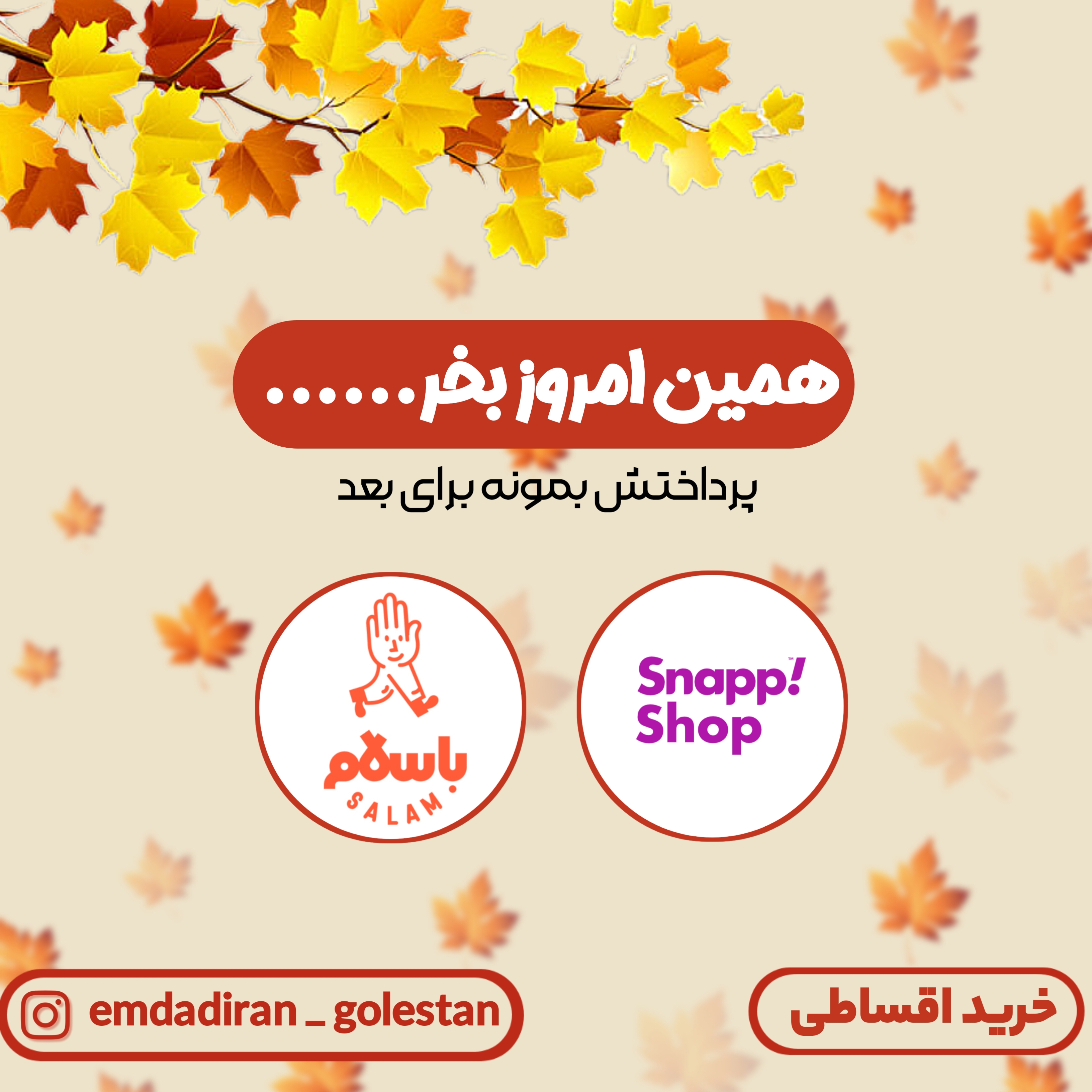 خرید قسطی از باسلام و اسنپ شاپ
